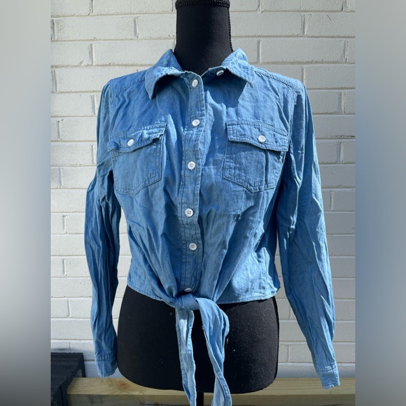 Umgee Blue Jean Polo Shirt - Picture 1 of 6